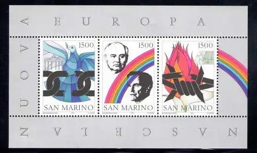 1991 San Marino, Vollständiges Jahr, neue Briefmarken 23 Werte + 1 Blatt - postfrisch**