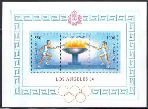 1984 San Marino, Vollständiges Jahr, neue Briefmarken 20 Werte + 1 Blatt - postfrisch**