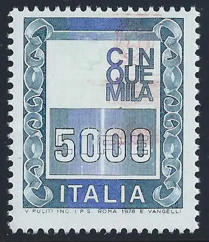 1978 Italien - Republik, Nr. 1056 Ad Lire 5.000 SIRAKUSANISCHE SORTEN FEHLEN
