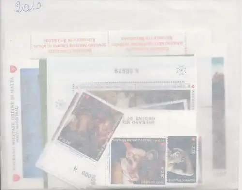 2010 Smom, neue Briefmarken, kompletter Jahrgang 33 Werte + 6 Blätter - postfrisch**
