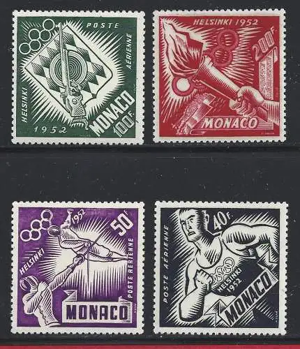 1953 MONACO, PA 51/54 4 MLH-Werte/*