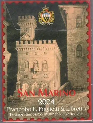2004 San Marino Offizielles Jahresbuch der philatelistischen Emissionen mnh**