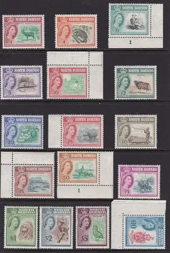 1961 North Borneo - Stanley Gibbons 391/406 - 16-Werte-Serie - postfrisch**