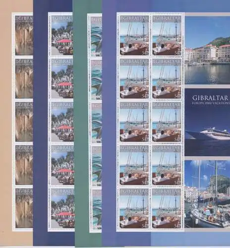 2004 EUROPA CEPT Gibraltar 4 Minifos Le Vacanze MNH**