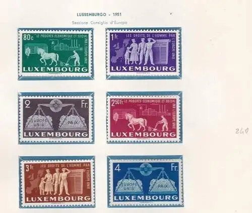 1950-59 Luxemburg - EUROPA VORLÄUFER - Los mit 41 Euro 720 Werten