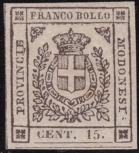 1859 Modena Provisorische Regierung, Nr. 13a MLH/* Sorani zertifiziert