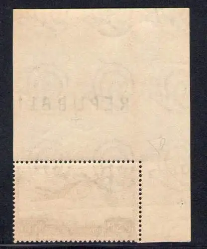 1951 SAN MARINO, Luftpost, 1000 Lire, Nr. 99 Flagge MNH**, zertifiziert Enzo Diena Angolo