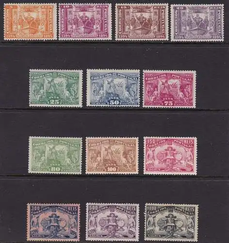 1894 Portugal, - Don Enrico Aviz - Komplette Serie Nr. 96/108 Serie von 13 Werten - MLH* Sorani zertifiziert