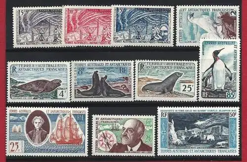 1957-61 FRANZÖSISCHE ANTARKTIS - Yvert Los postfrisch** - 11 Eurowerte 503