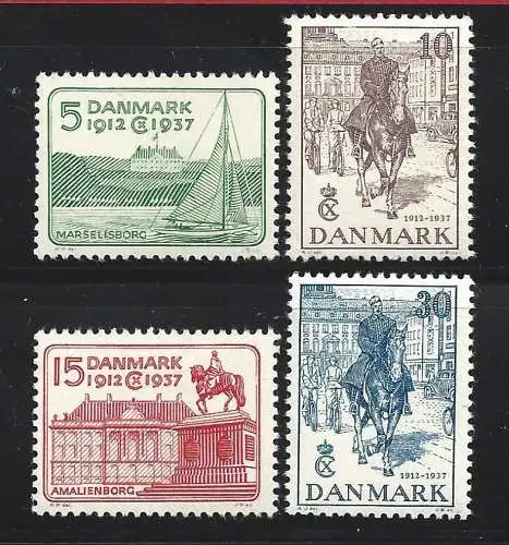 1937 Dänemark - Nr. 249/252 4 MNH/** Werte