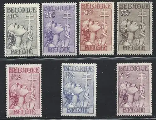 1933 Belgien - Nr. 377/383 - 7 Werte - MLH*