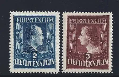 1951 Liechtenstein, Nr. 266/267 Fürsten mnh/**