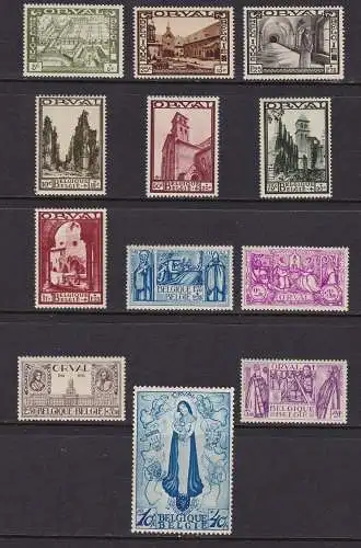 1933 Belgien - COB Katalog Nr. 363/374 - 12 Werte - 'Grande Orval' - postfrisch**