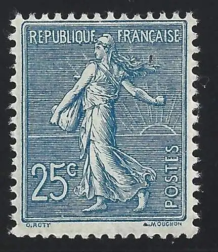 1903 FRANKREICH - Nr. 132 25 c. blau postfrisch/**