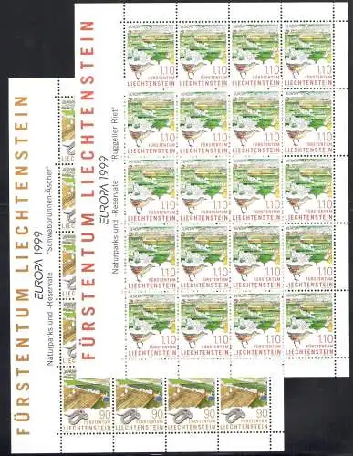 1999 EUROPA CEPT Liechtenstein 2 Minipole ab 20 postfrisch**