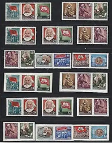 1953 DDR - BF 8A-9A 8B-9B Horizontale Kupplungen MNH**