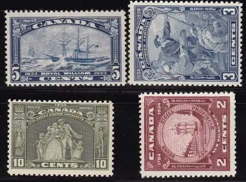 1933-34 KANADA - SG 331/334 4 Werte postfrisch/**