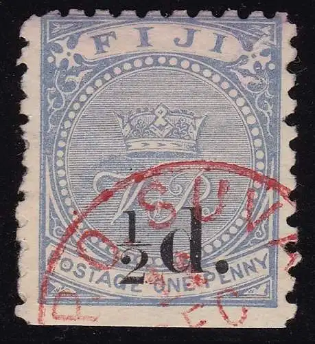 1892 FIJI, SG Nr. 72 Ultramarin GEBRAUCHT