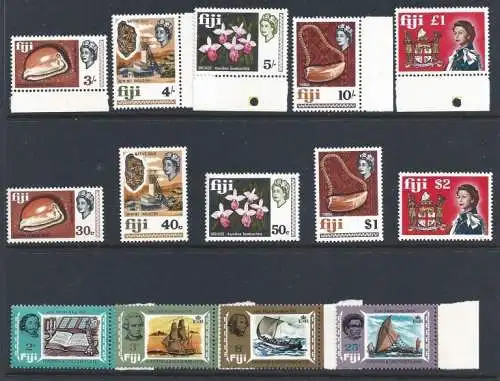 1967-70 Fidschi, Yvert von Nr. 208 bis Nr. 282 - postfrisch**