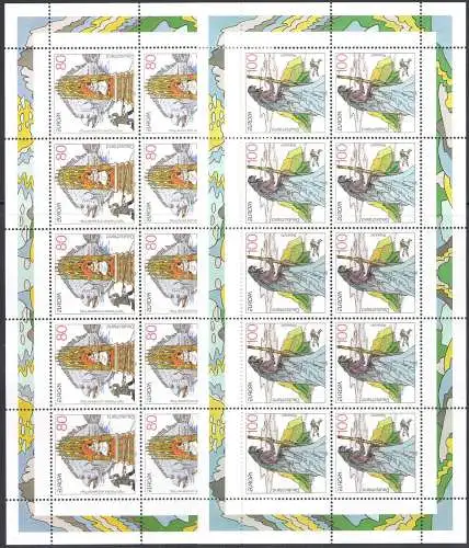 1997 EUROPA CEPT Deutschland/Deutschland 2 Minifos zu 10 postfrisch Werten**