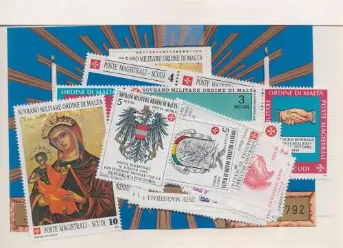 1989 Smom, komplettes Jahrgang, neue Briefmarken, 31 Werte + 2 Blatt - postfrisch**