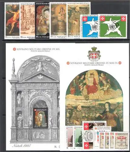 1995 Smom, komplettes Jahrgang, neue Briefmarken, 15 Werte + 2 Blätter - postfrisch**