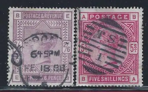 1883-84 GROSSBRITANNIEN - Stanley Gibbons Nr. 178-180 - Gebraucht