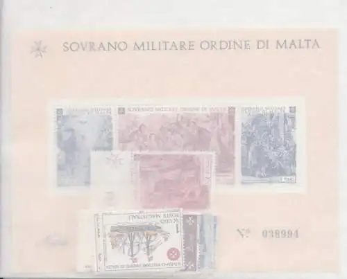 1968 Smom, komplettes Jahrgang, neue Briefmarken, 13 Werte + 1 Blatt - postfrisch**
