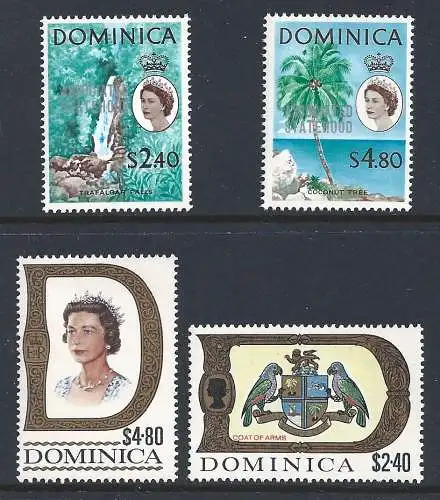 1968-1970 DOMINICA - Serie aus der Yvert-Zeit über 125 Euro mnh/**