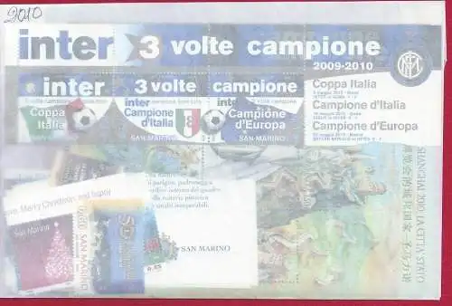 2010 San Marino, komplettes Jahr, neue Briefmarken 28 Werte + 5 Blätter (einschließlich Inter-Miniblatt) - postfrisch **