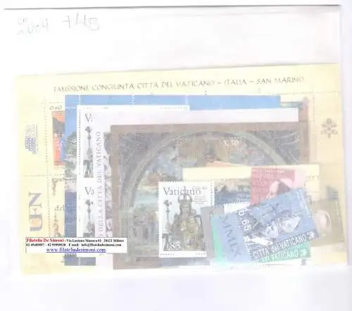 2009 Vatikan, neue Briefmarken, Vollständiger Jahrgang 30 Werte + 4 Blätter + 2 Broschüren - postfrisch**