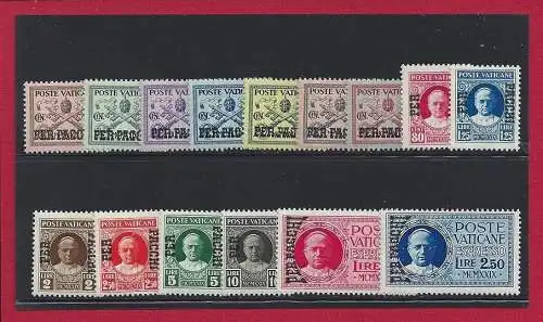 1931 VATIKAN, neue Briefmarken, Postpakete, Nr. 1/15, postfrisch**