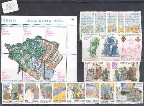 1980/1990 Vatikan, Neue Briefmarken, Sonderangebot Komplette Jahre reduziert auf unsere Liste, postfrisch **