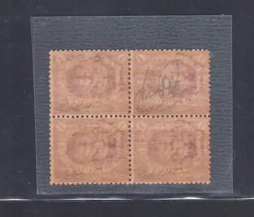 1892 SAN MARINO, Nr. 20 rote Lira QUARTINA große Rarität, Zertifikat. RAYBAUDI GOLD