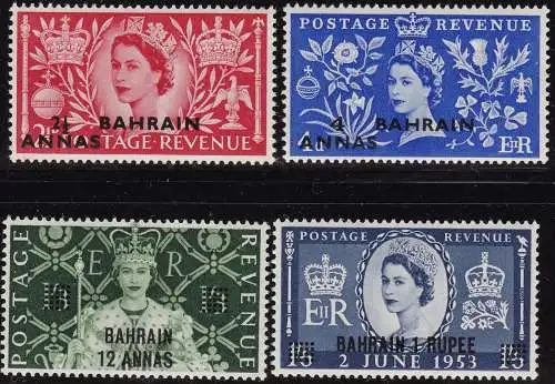 1953 BAHRAIN - SG 90/93 Krönungsset 4 postfrisch/**