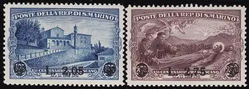 1936 SAN MARINO, Nr. 208/209 - Franziskus - Zweiwertereihe - postfrisch**