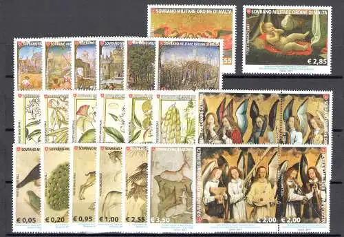 2017 Smom, neue Briefmarken, Vollständiges Jahr, 44 Werte + 7 Blätter postfrisch**