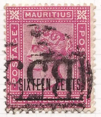 1883 MAURITIUS, SG Nr. 115 GEBRAUCHT - STORNIERUNG B55 NICHT KATALOGISIERT