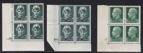 1929 Königreich Italien, Kaiserliche Serie, SET VON 28 Exemplaren mit Tischnummer INTEGRIERTER GUMMI MNH**