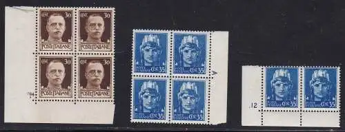 1929 Königreich Italien, Kaiserliche Serie, SET VON 28 Exemplaren mit Tischnummer INTEGRIERTER GUMMI MNH**