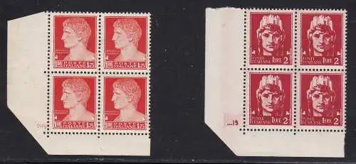 1929 Königreich Italien, Kaiserliche Serie, SET VON 28 Exemplaren mit Tischnummer INTEGRIERTER GUMMI MNH**