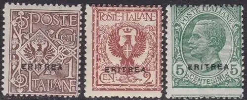 1924 ERITREA, Nr. 77/79 3 MNH/** Werte