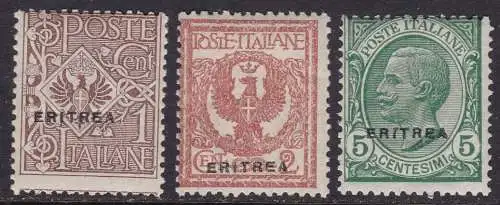 1924 ERITREA, Nr. 77/79 3 MNH/** Werte