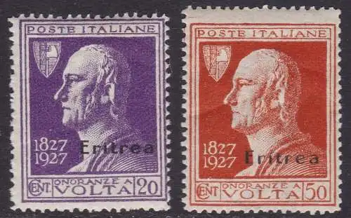 1927 ERITREA, Nr. 120/121 2 MNH/** Werte