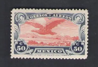 1927 Mexiko Yvert Luftpost Nr. 1 - 50c. MLH*