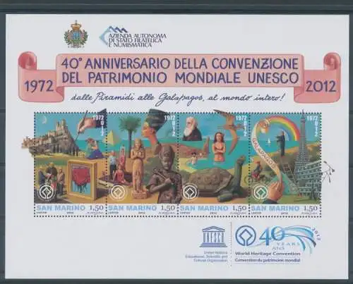 2012 San Marino, neue Briefmarken, Vollständiges Jahr, 19 Werte + 6 Blätter - postfrisch**