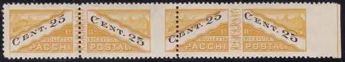 1946 SAN MARINO, Postpakete Nr. 19/IIia 25c. gelb und schwarz postfrisch/**