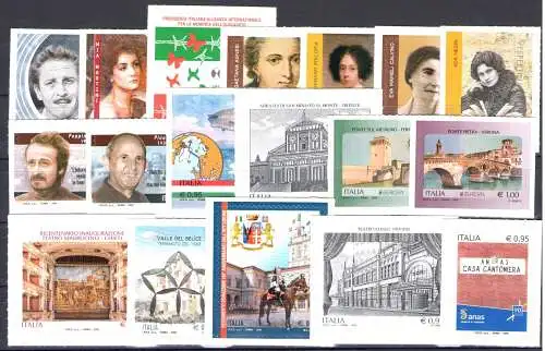 2018 Italien Republik, Vollständiges Jahr 58 Werte + 1 Blatt - postfrisch** - Neue Briefmarken + King Marine Updates