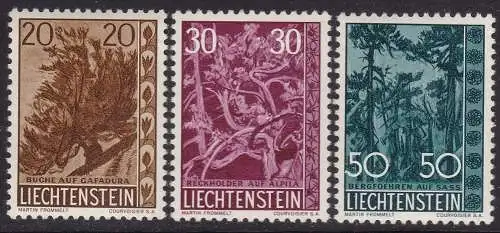 1960 LIECHTENSTEIN, Nr. 356/358 Bäume postfrisch/**