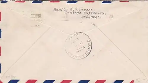 1939, Havanna - Havanna - Guantanamo, Rocket Mail ERSTES POSTKOMETENEXPERIMENT IN LATEINAMERIKA